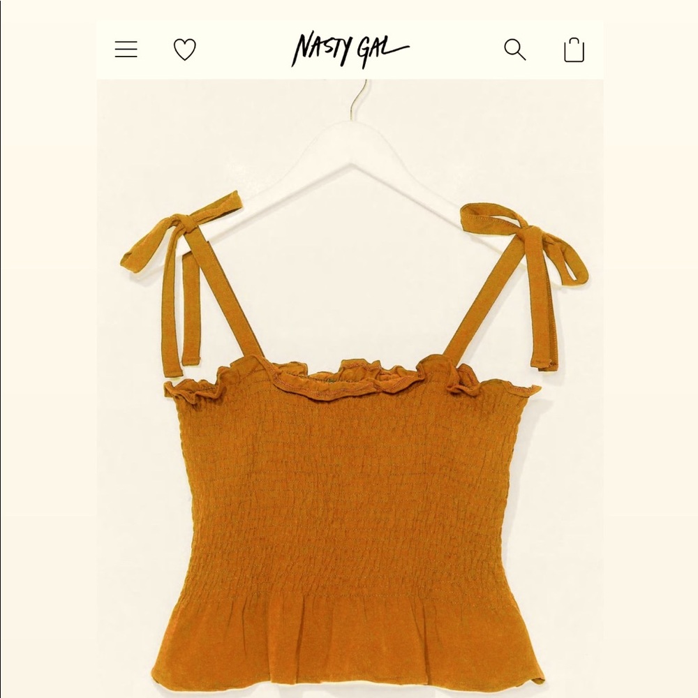 !NWT! Smocked Crop Top, Small